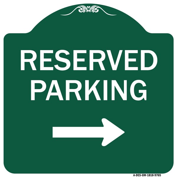 Reserved Parking 2 Heavy-Gauge Aluminum Architectural Sign, 18" x 18", GW-1818-9765